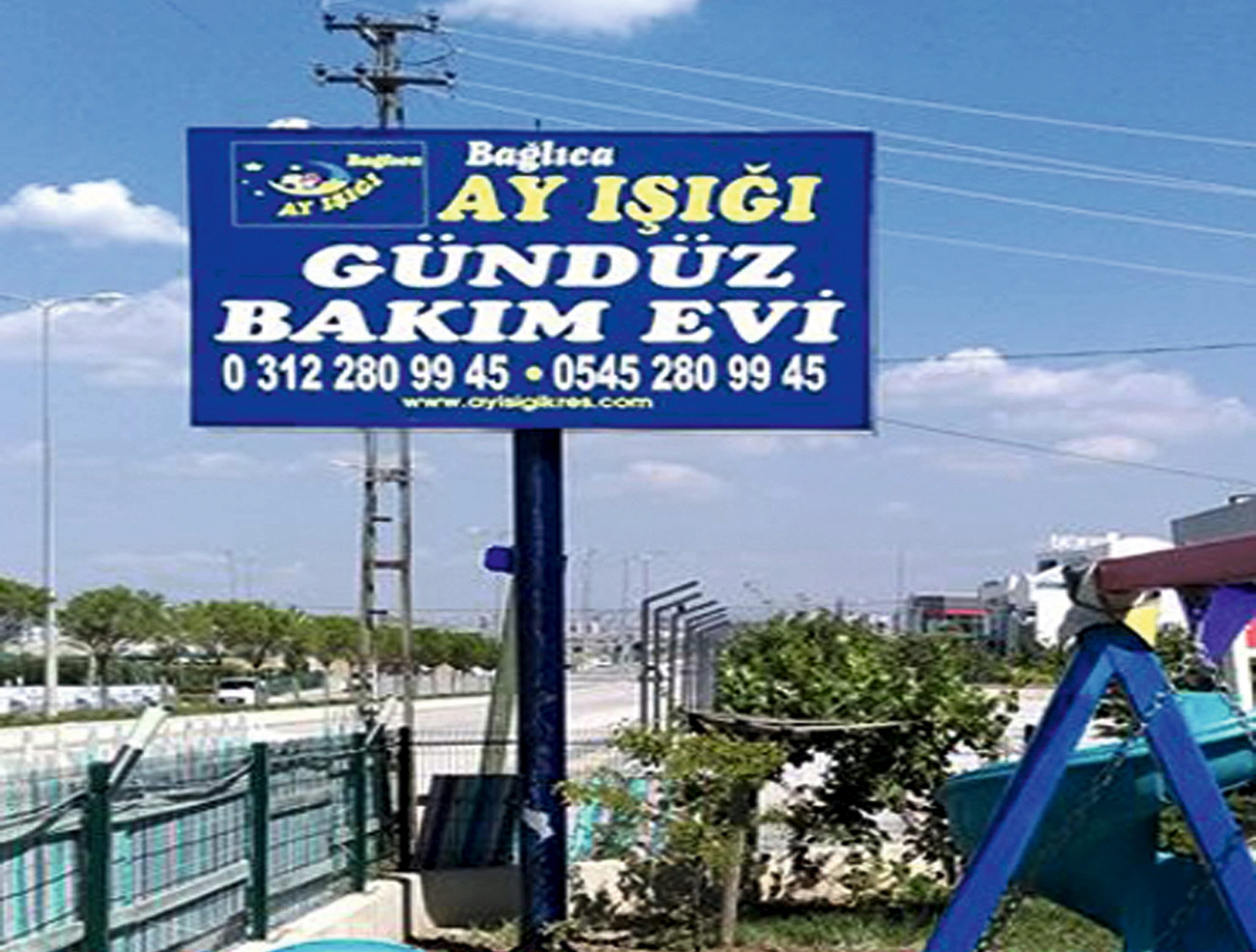 Boru üzeri ışıklı germe tabela